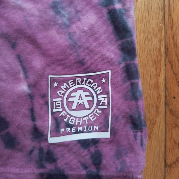 American Fighter T-shirt, women's XS, pink,purple, and white tie dye - Picture 3 of 8